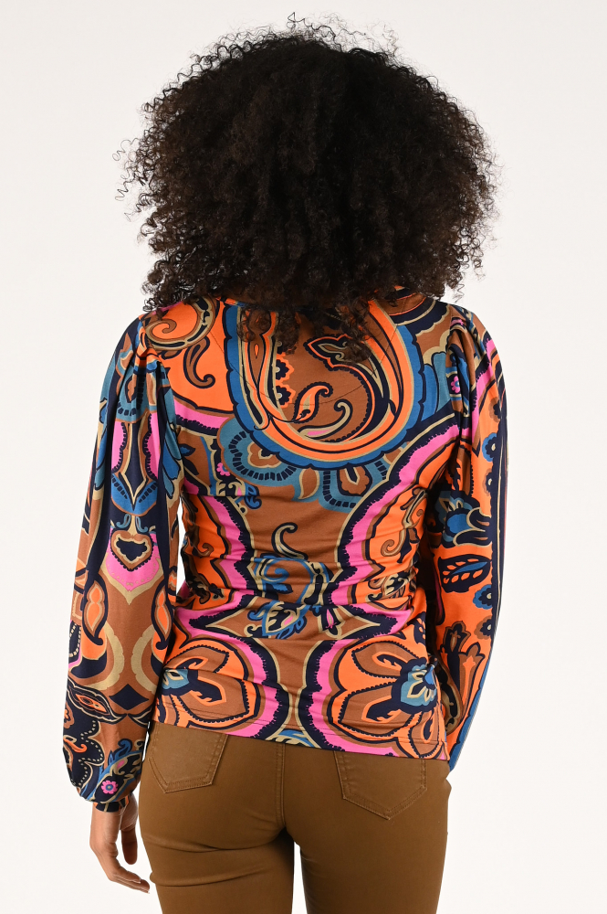 Geisha 32651-20 T-shirt lange mouw Bruin