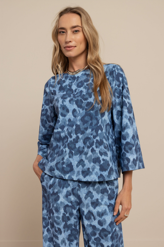 Studio Anneloes 13577 Ilja T-shirt lange mouw Blauw