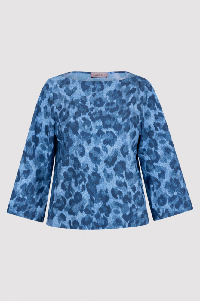 Studio Anneloes 13577 Ilja T-shirt lange mouw Blauw