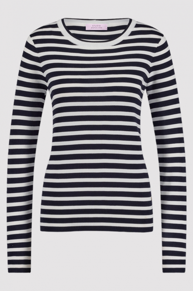 Studio Anneloes 91500 luna T-shirt lange mouw Blauw