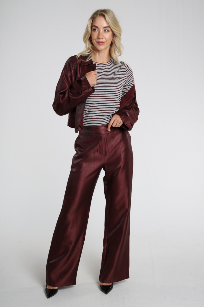 Aimée the label ZenoLuca  STRIPED T-shirt lange mouw Rood