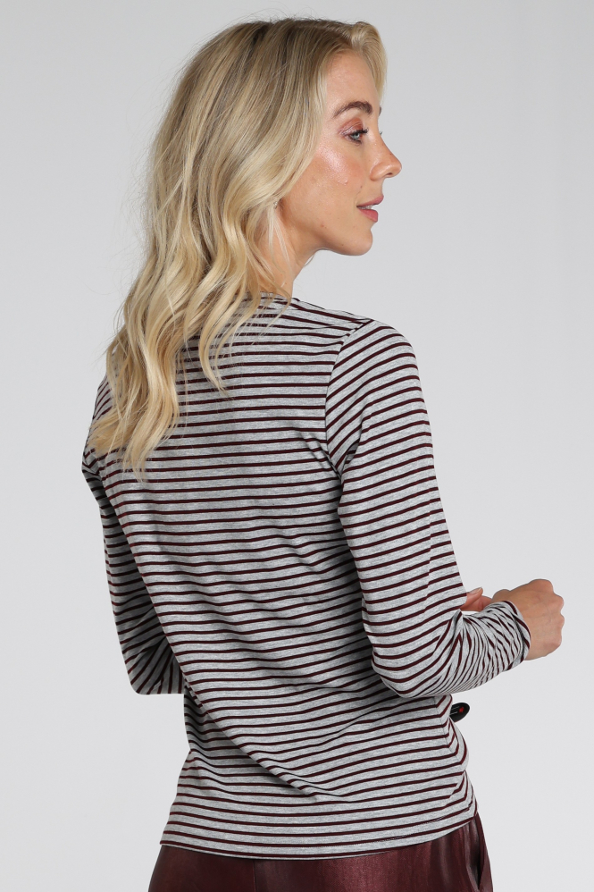 Aimée the label ZenoLuca  STRIPED T-shirt lange mouw Rood