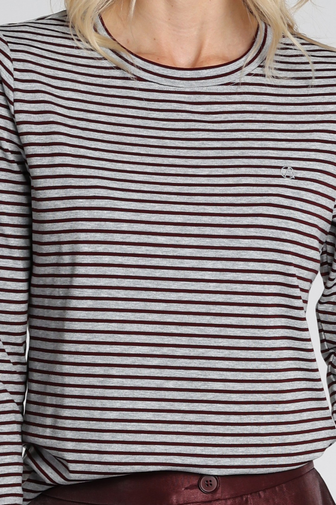 Aimée the label ZenoLuca  STRIPED T-shirt lange mouw Rood