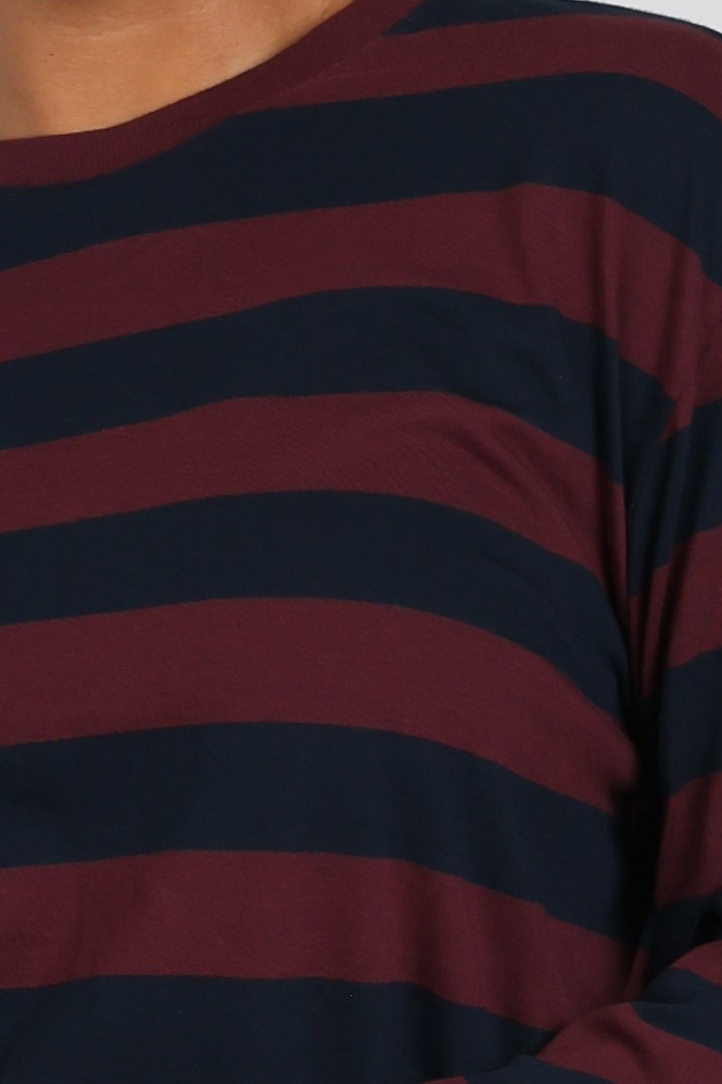 Penn & Ink W26F1919 T-shirt lange mouw Rood