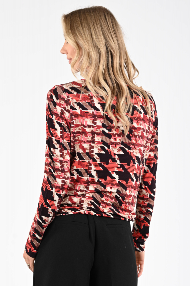 Roberto sarto 531104 T-shirt lange mouw Rood