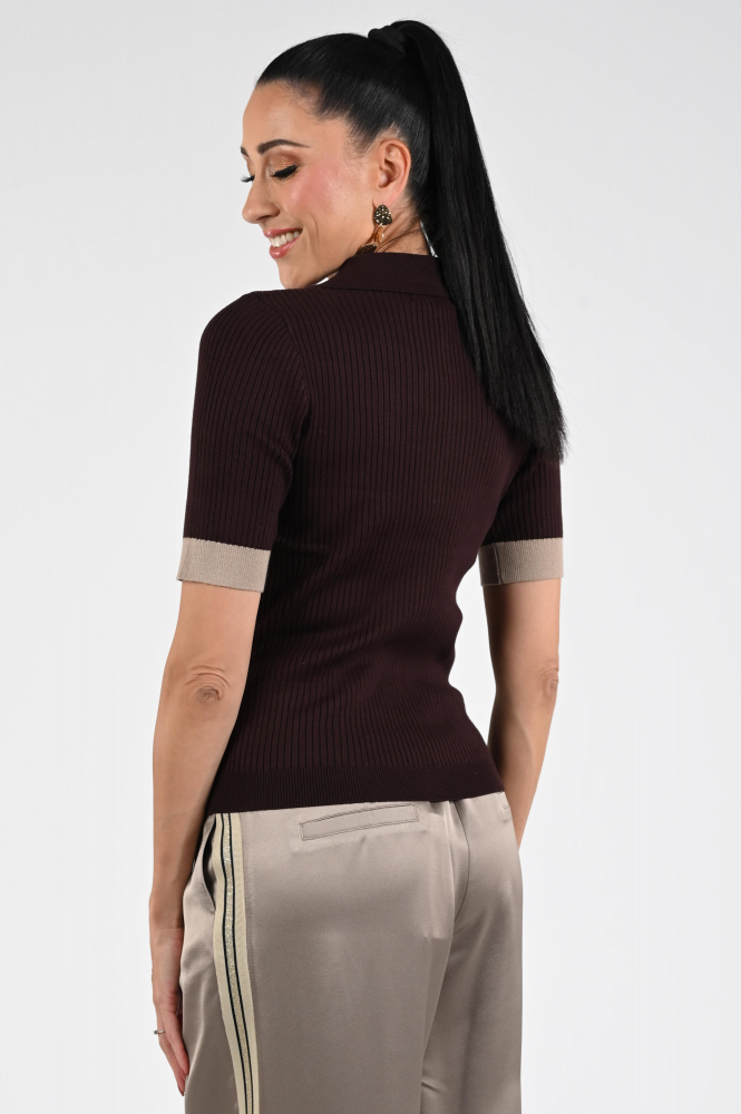 Co'couture Bonny polo Polo Bruin