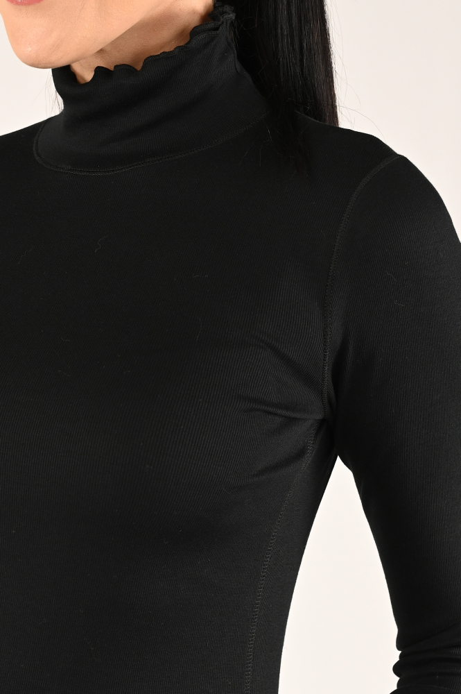 Marc Cain XS 48.43 J50 Shirt turtle neck Zwart