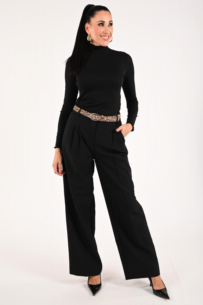 Marc Cain ZS 48.43 J50 Shirt turtle neck Zwart