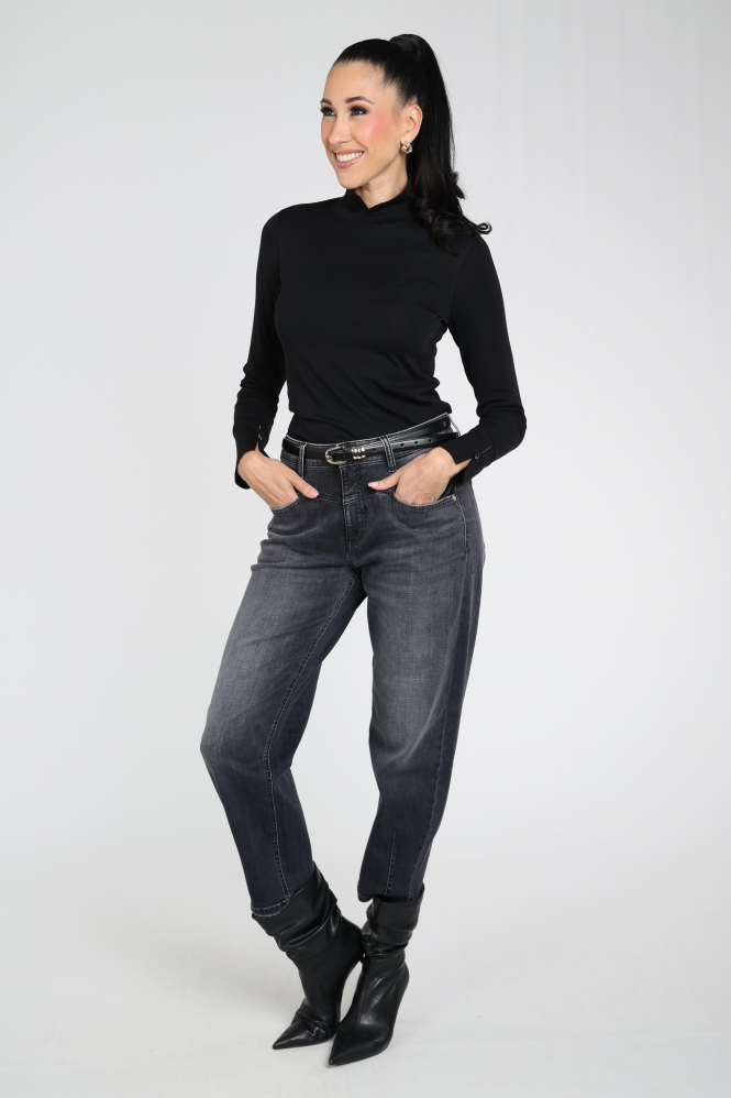 Marc Cain BC 48.26 J14 Shirt turtle neck Zwart