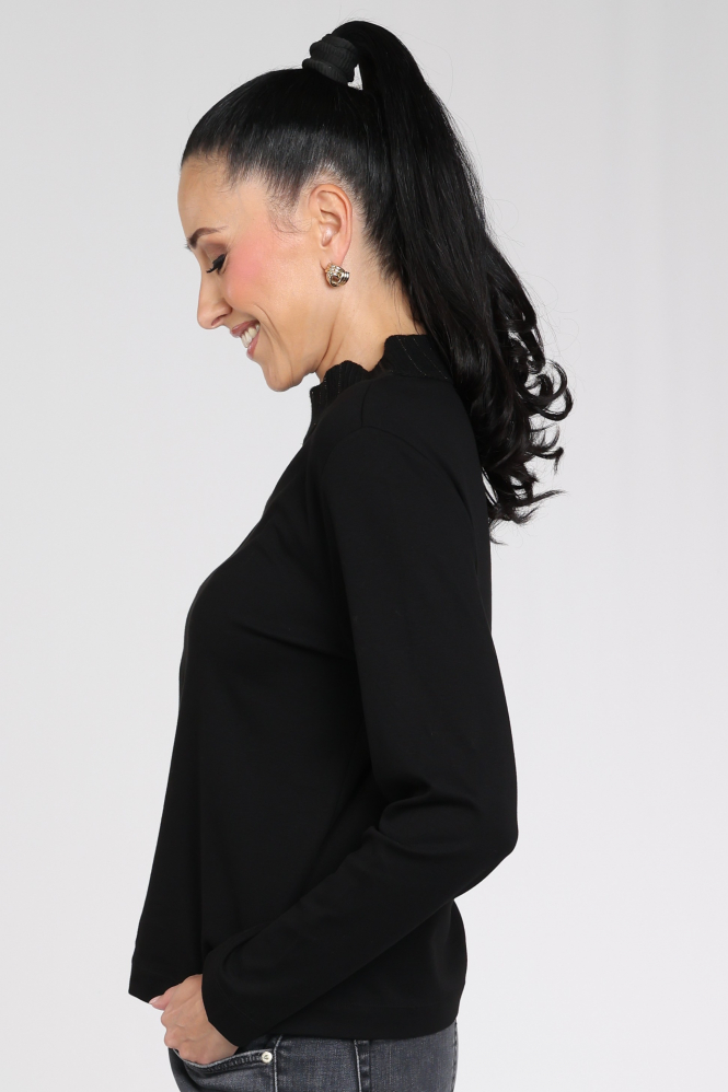Marc Cain BC 48.84 J15 Shirt turtle neck Zwart