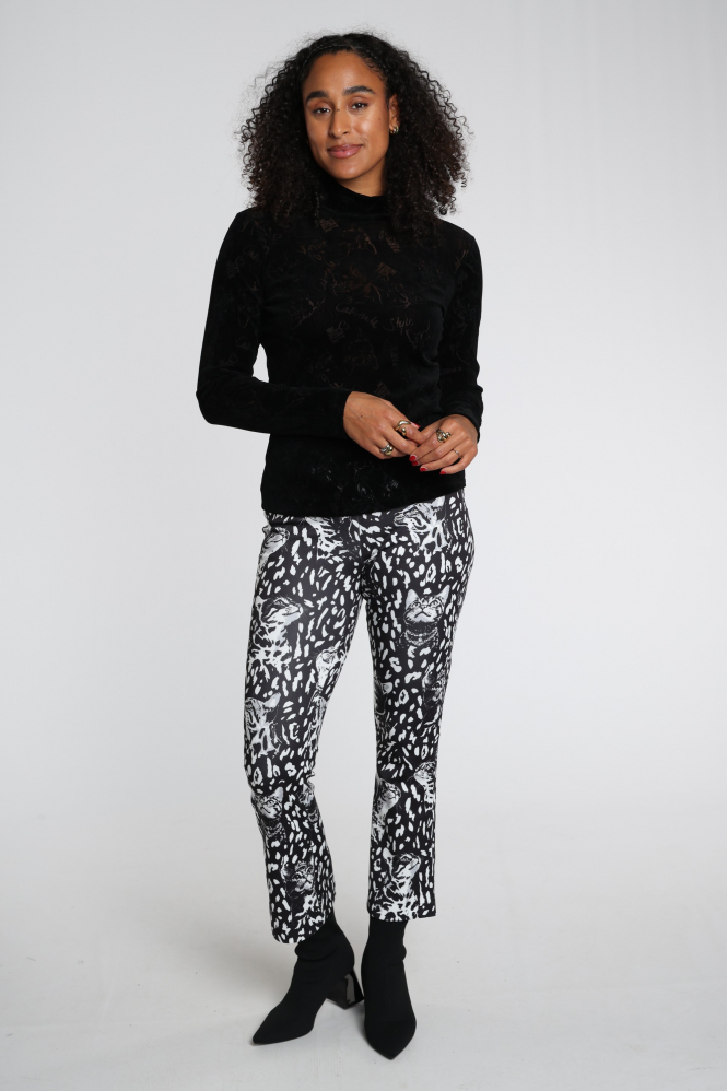 Marc Cain BS 48.52 J37 Shirt turtle neck Zwart