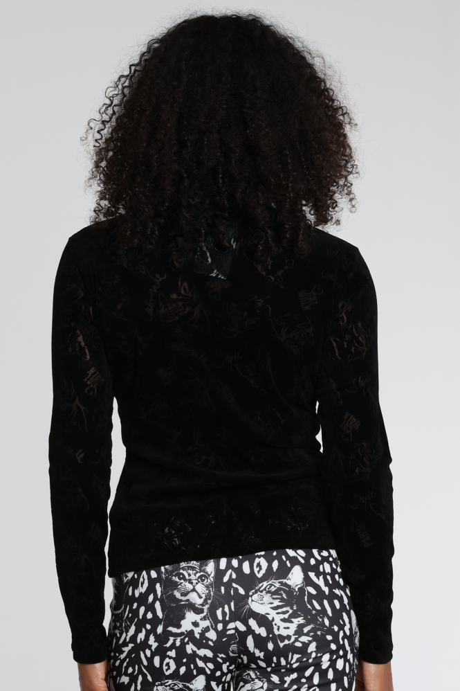 Marc Cain BS 48.52 J37 Shirt turtle neck Zwart