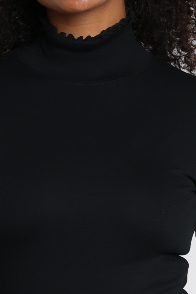 Marc Cain BS 48.43 J50 Shirt turtle neck Zwart