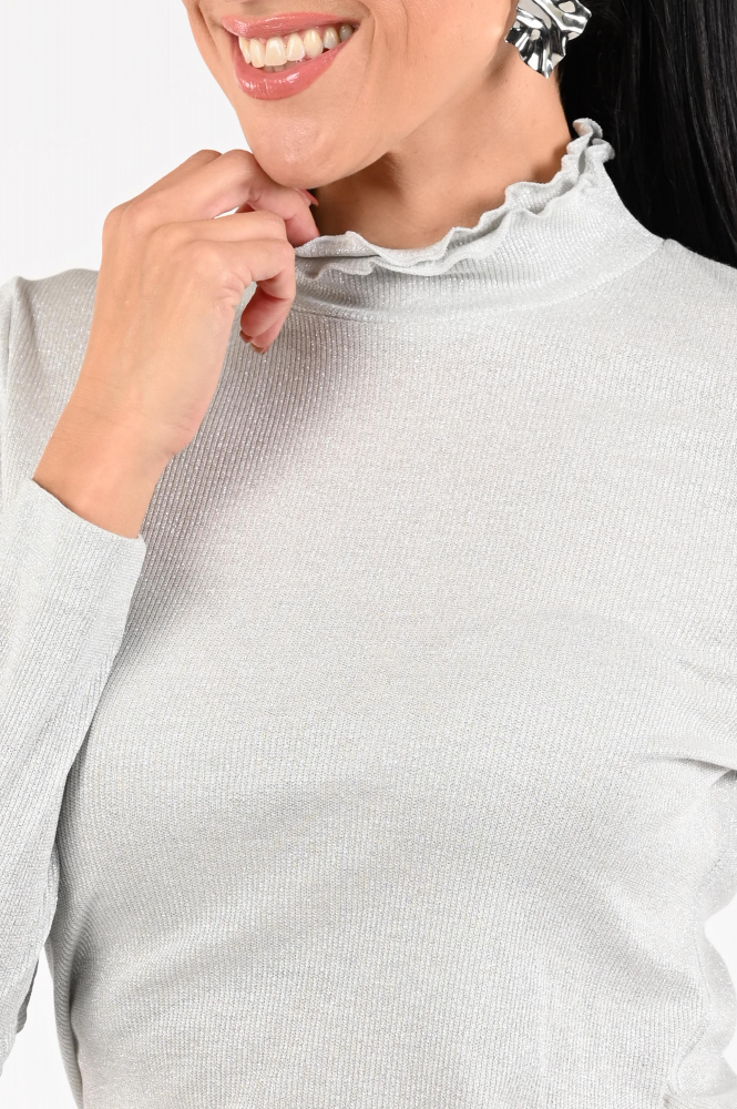 Zaida 336382 Shirt turtle neck Zilver