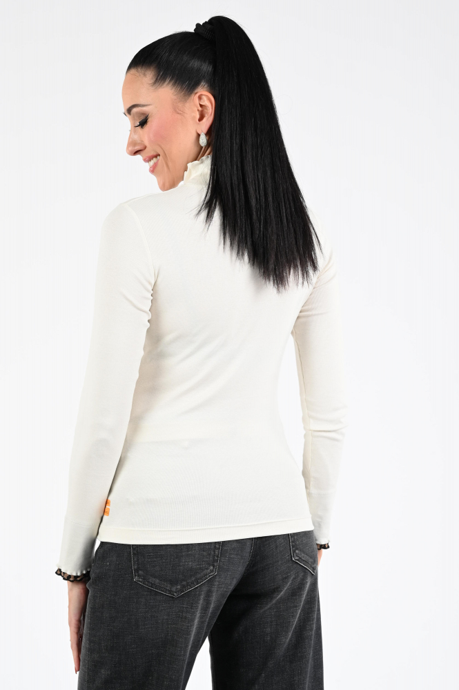 Marc Cain ZS 48.43 J85 Shirt turtle neck Wit