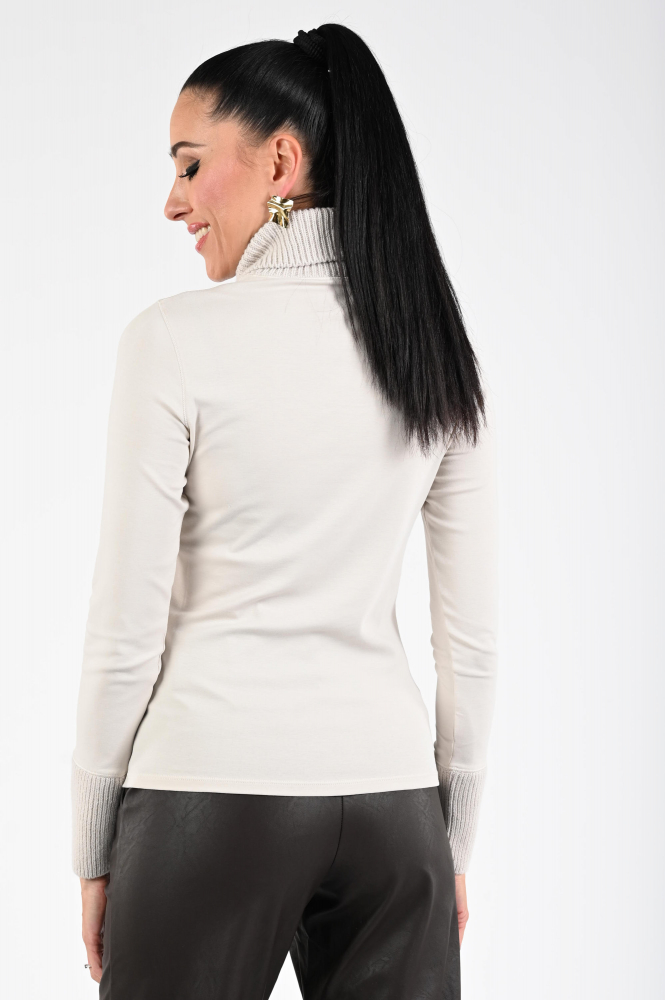 Marc Cain ZC 48.44 J15 Shirt turtle neck Beige