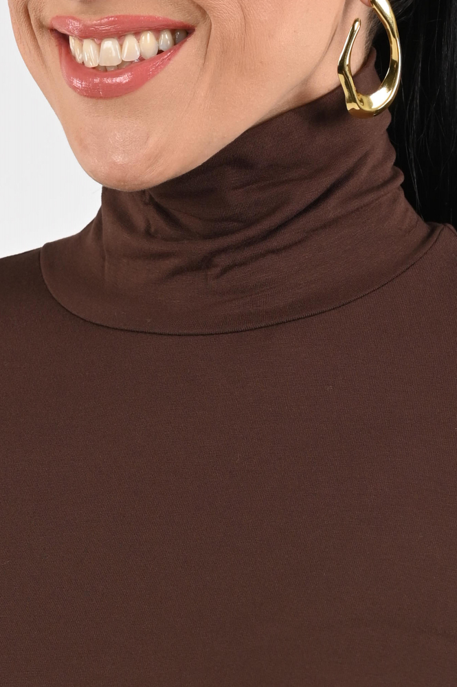 MaxMara Multif mm13208 Shirt turtle neck Bruin