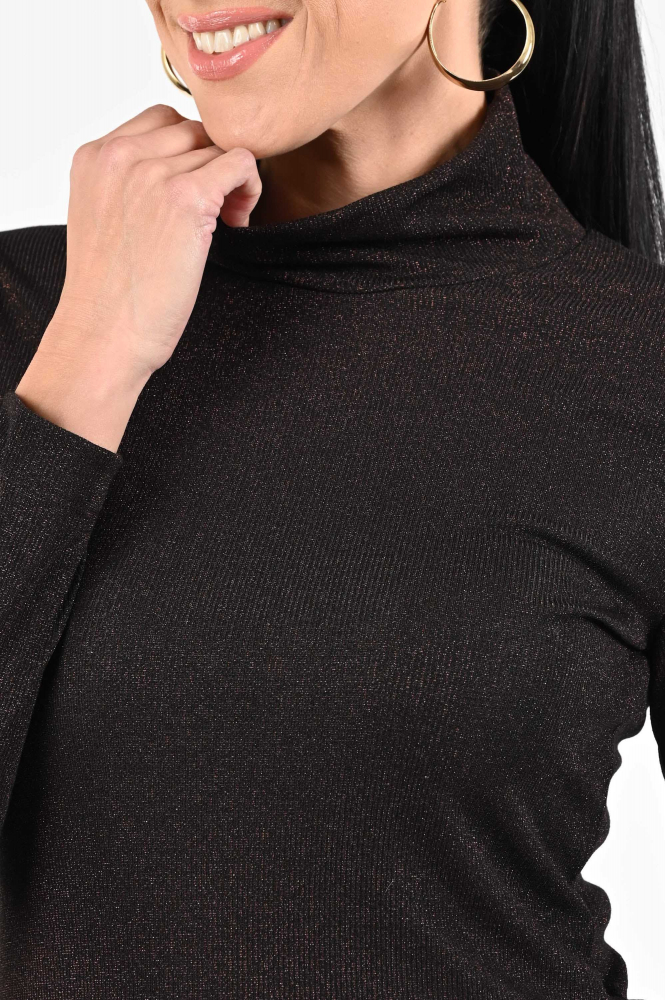 Marc Cain ZC 48.28 J34 Shirt turtle neck Bruin