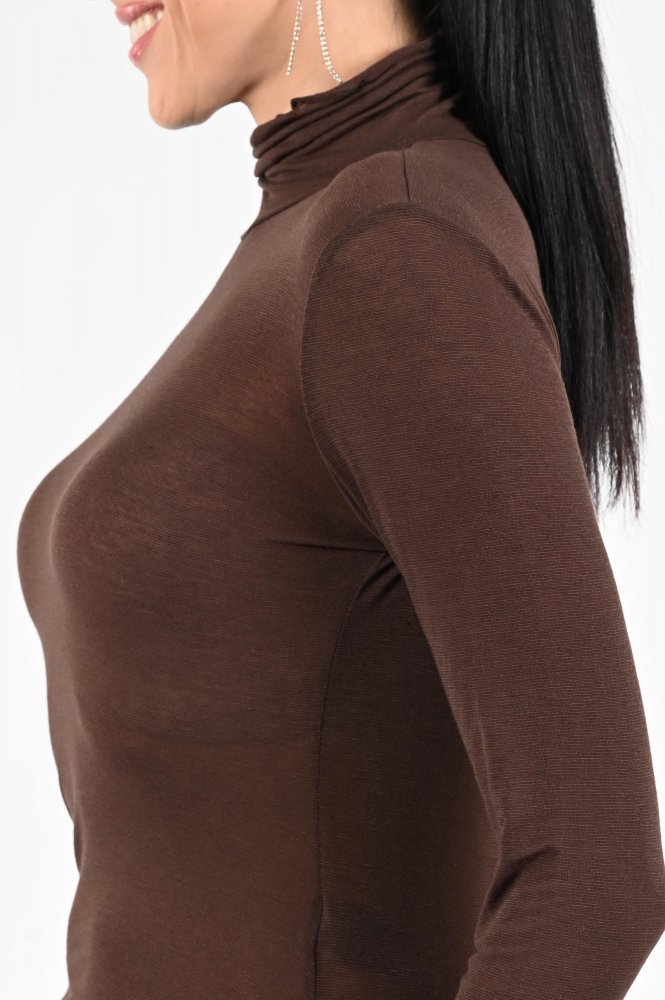 Geisha Monica Shirt turtle neck Bruin