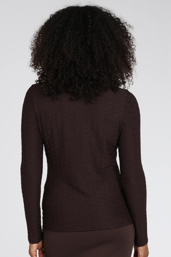Marc Cain BC 48.36 J11 Shirt turtle neck Bruin