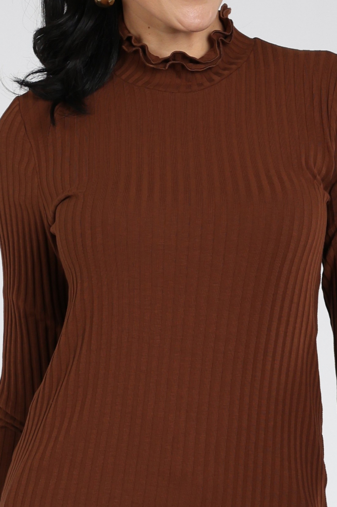 Zaida 356322 Shirt turtle neck Bruin