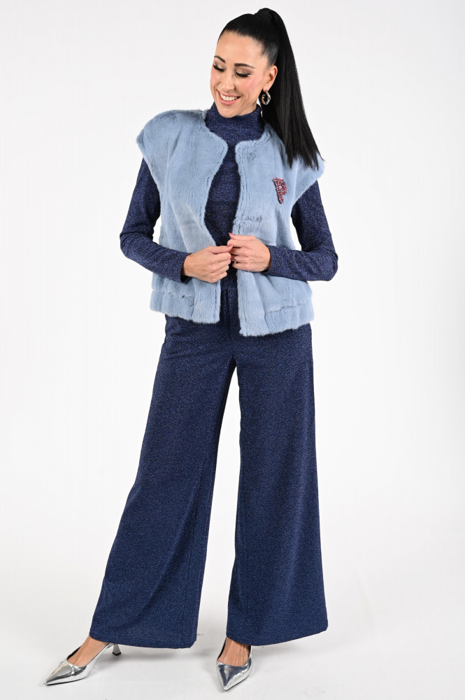 Pom Amsterdam SP9335 Shirt turtle neck Blauw