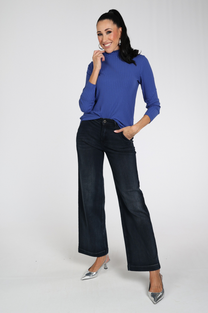 Zaida 356322 Shirt turtle neck Blauw