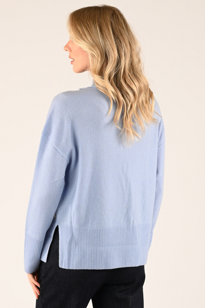Marc Cain XC 41.50 M68 Shirt turtle neck Blauw