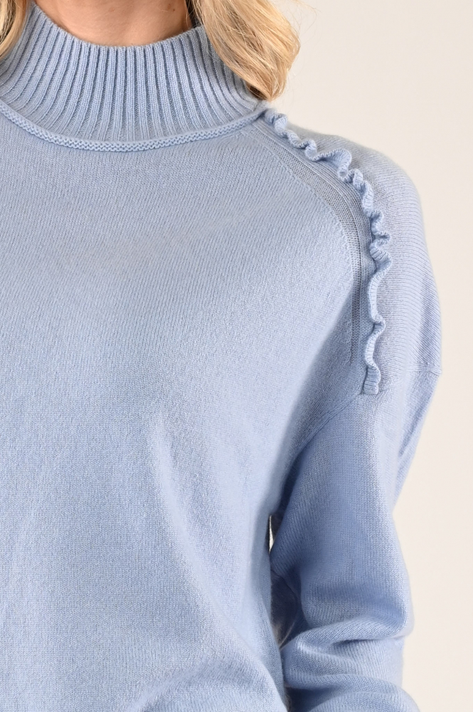 Marc Cain XC 41.50 M68 Shirt turtle neck Blauw
