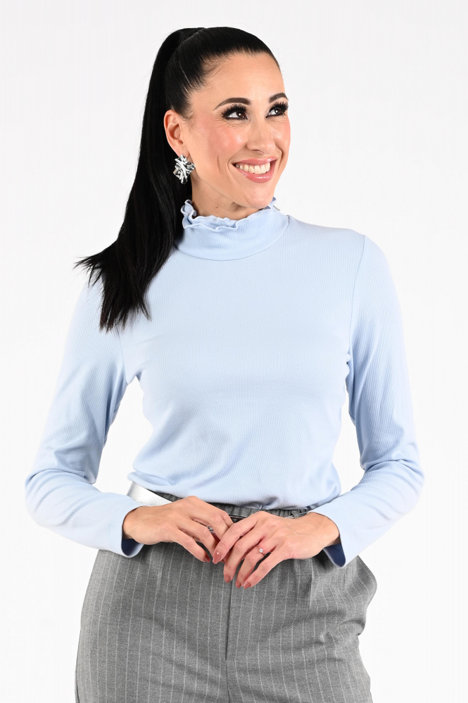 Zaida 336302 Shirt turtle neck Blauw