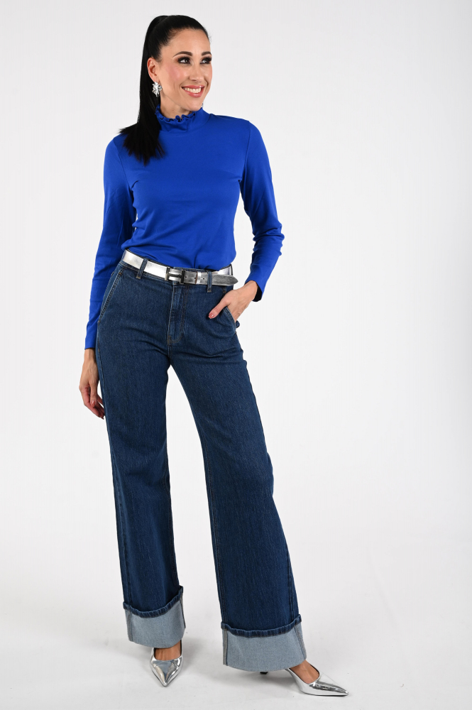 Zaida 336302 Shirt turtle neck Blauw