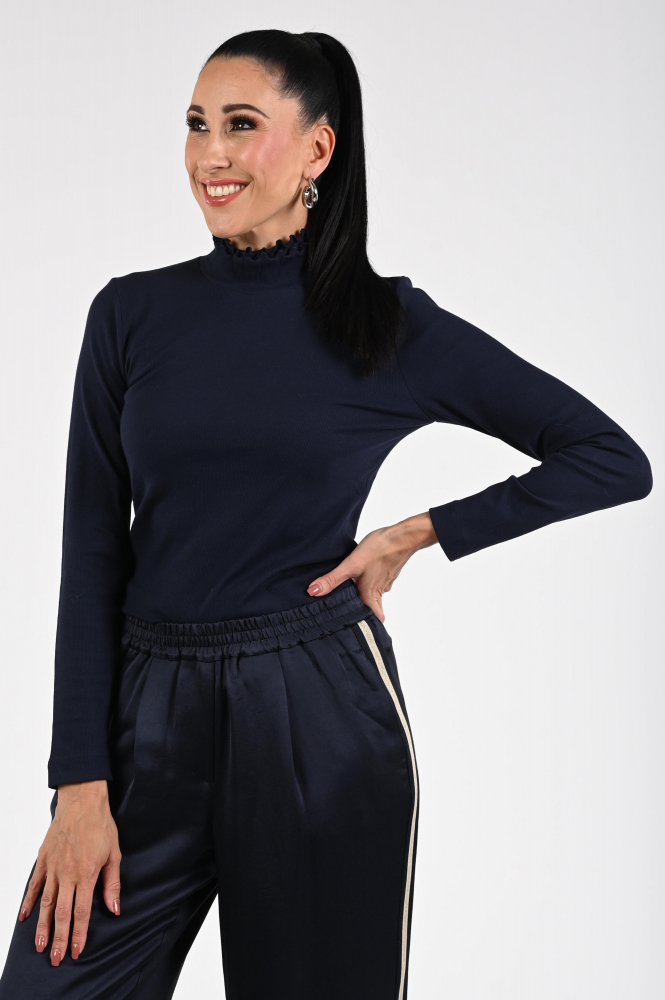 Zaida 336302 Shirt turtle neck Blauw