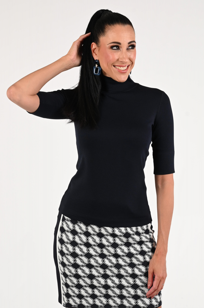 Marc Cain ZS 48.04 J50 Shirt turtle neck Blauw
