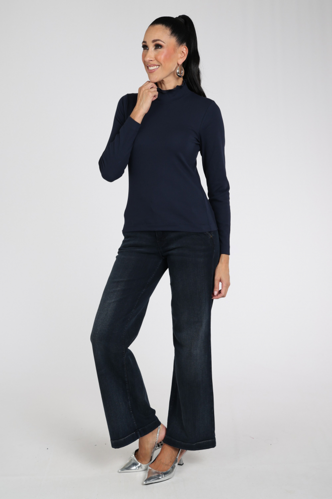 Zaida 356302 Shirt turtle neck Blauw