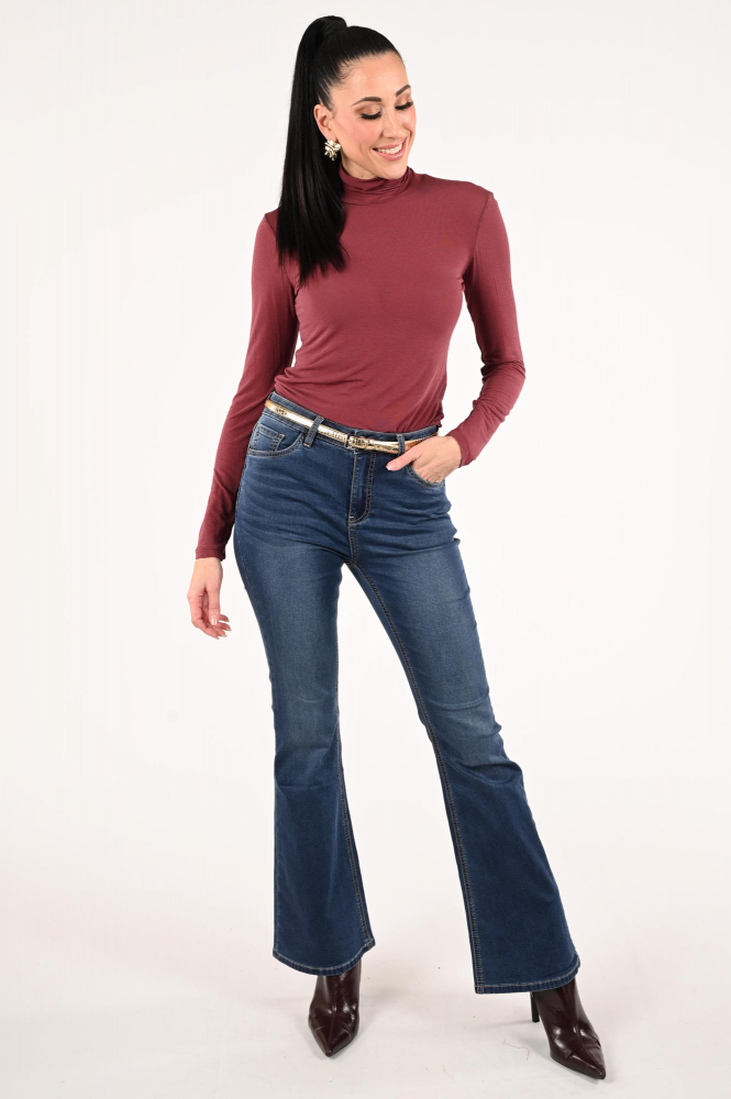 Geisha Monica Shirt turtle neck Paars