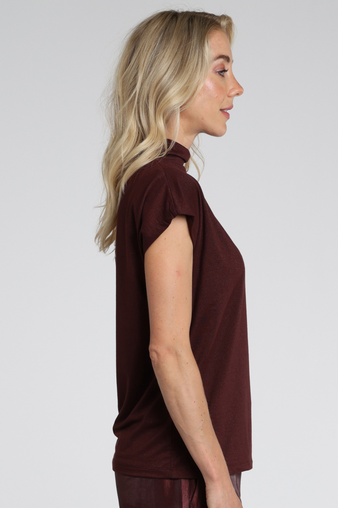 Aimée the label Mandy Top Shirt turtle neck Rood