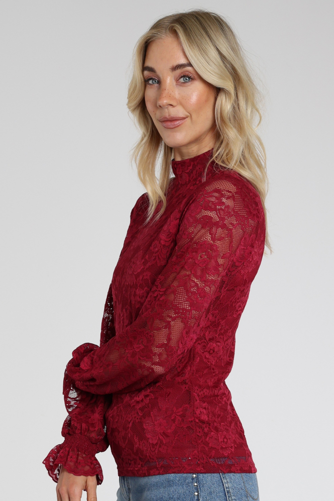 Pom Amsterdam SP9784 Ruby Shirt turtle neck Rood