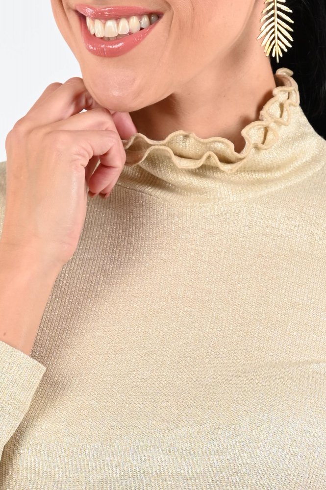 Zaida 336382 Shirt turtle neck Geel