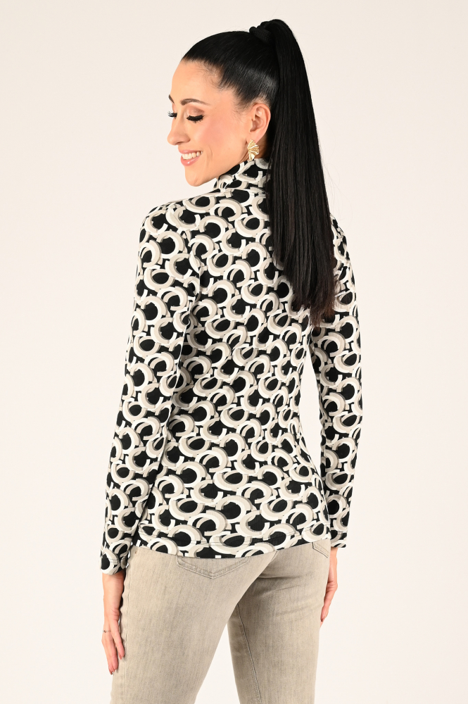 Efixelle 313903 Shirt turtle neck Zwart