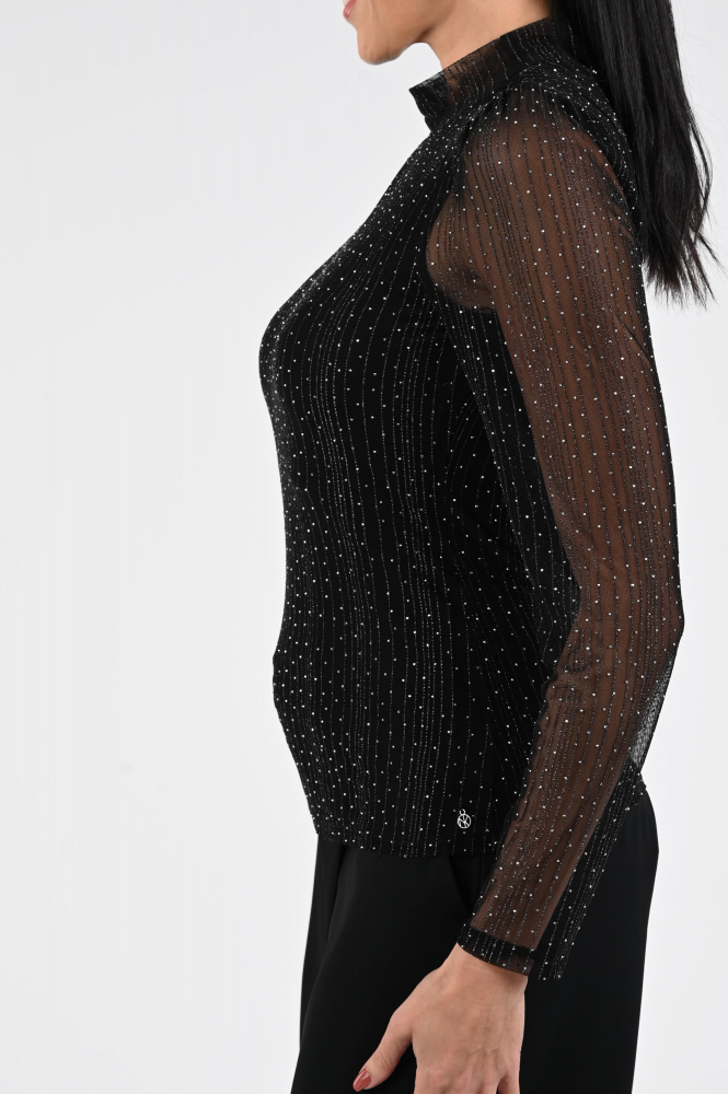 Nukus NKF01001 Shirt turtle neck Zwart