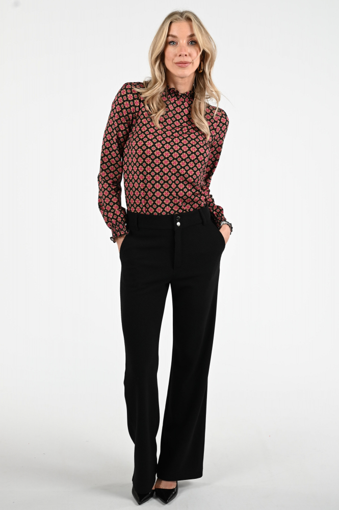 Geisha 52535-20 Shirt turtle neck Zwart