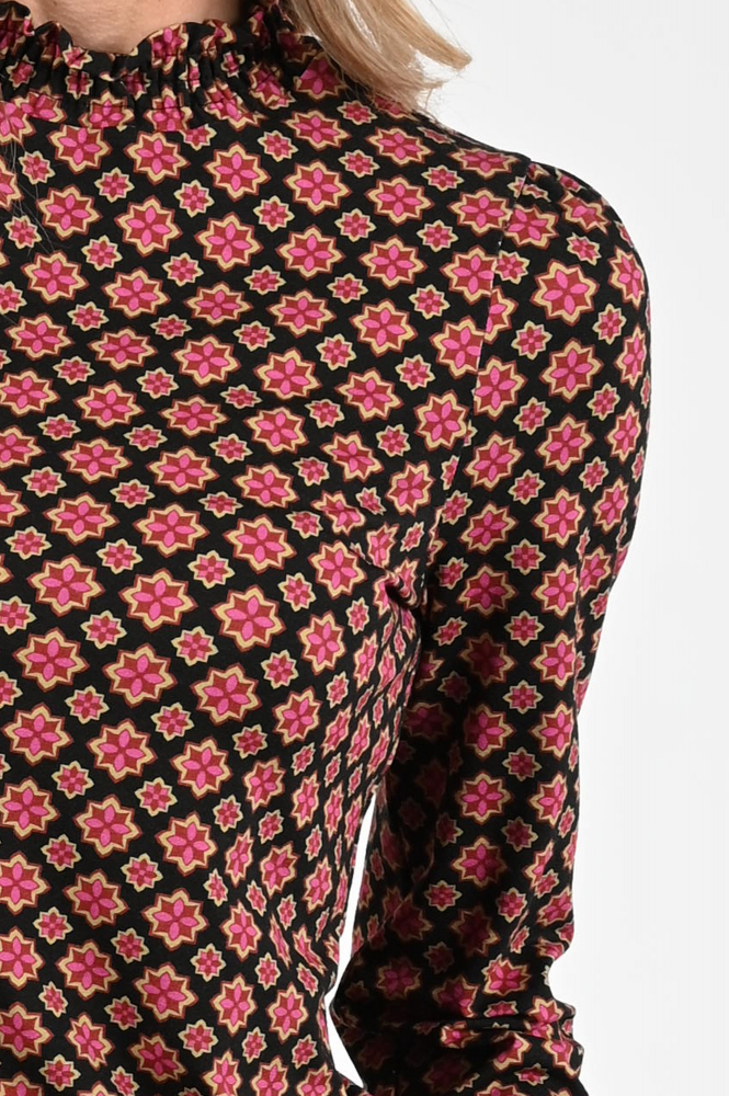 Geisha 52535-20 Shirt turtle neck Zwart