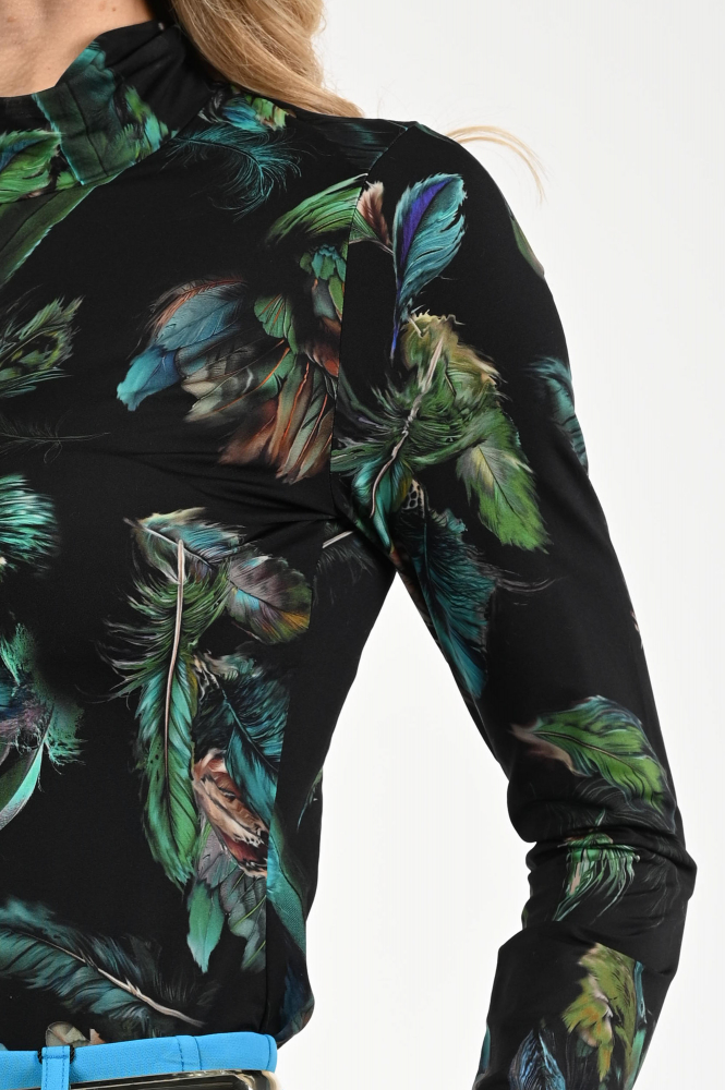 Marc Cain ZC 48.54 J27 Shirt turtle neck Zwart