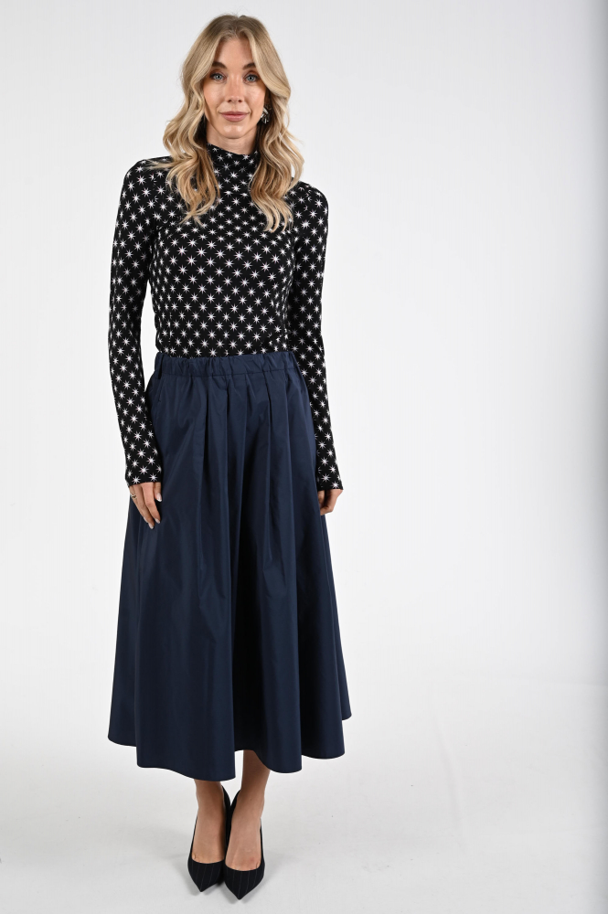 Marc Cain ZS 48.52 J69 Shirt turtle neck Zwart