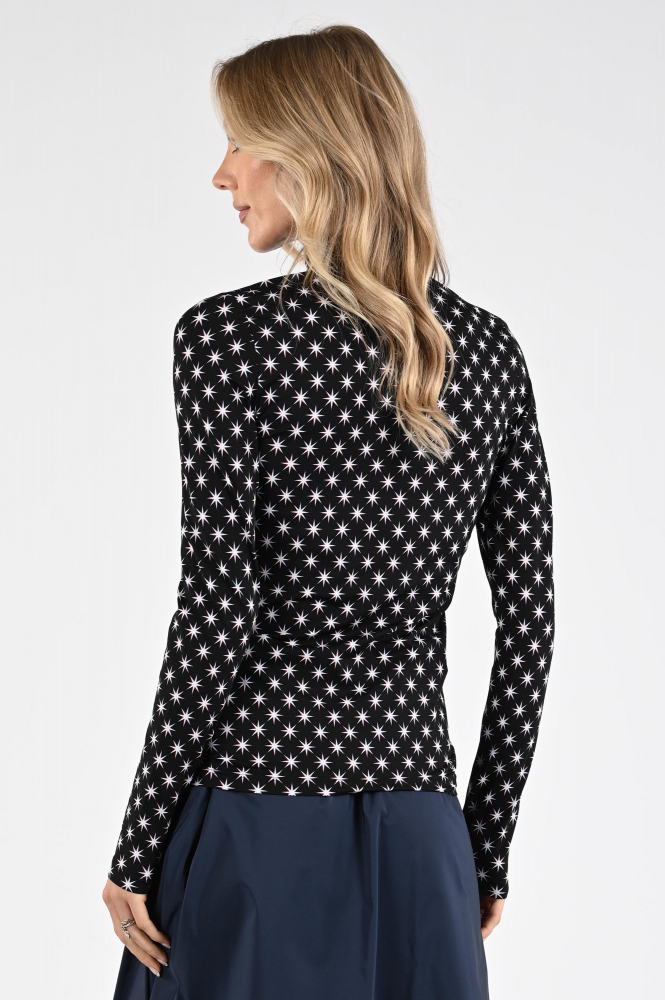 Marc Cain ZS 48.52 J69 Shirt turtle neck Zwart