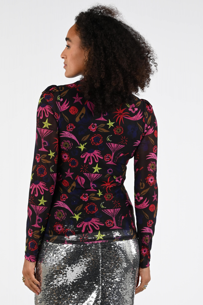 Pom Amsterdam SP9377 Shirt turtle neck Zwart