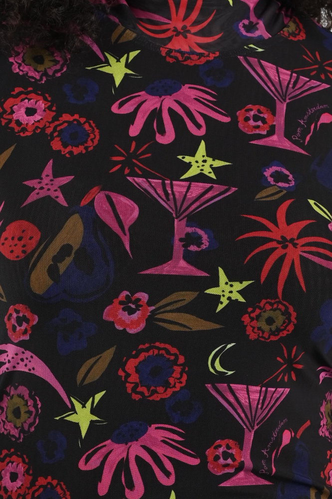 Pom Amsterdam SP9377 Shirt turtle neck Zwart