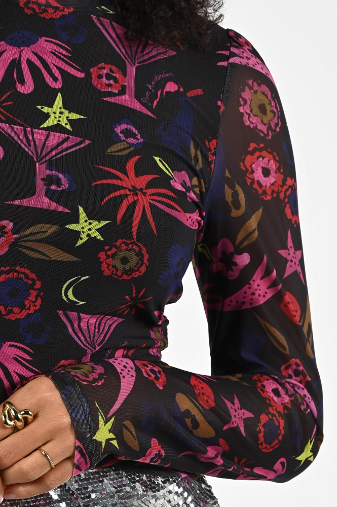 Pom Amsterdam SP9377 Shirt turtle neck Zwart