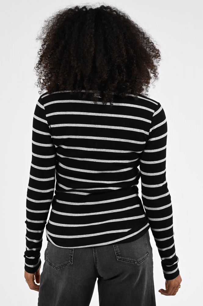 Penn & Ink W25F1720-STM Shirt turtle neck Grijs