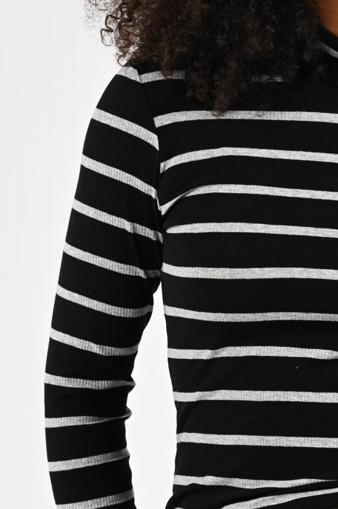 Penn & Ink W25F1720-STM Shirt turtle neck Grijs